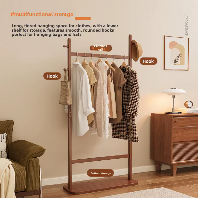 Porte-manteau sur pied pour chambre à coucher, design simple et luxueux, support vertical pour vêtements, séchoir à linge intérieur