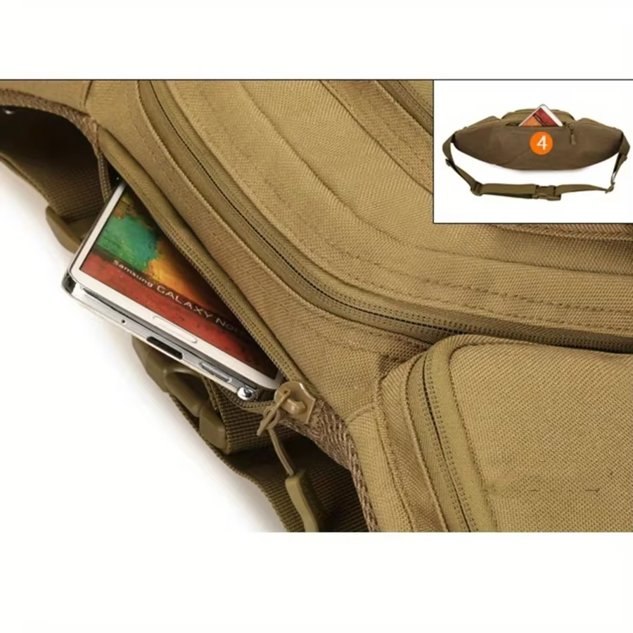 Hommes taille Fanny Pack ceinture sac tactique militaire moto cavalier sport escalade Camping Nylon mâle outil fronde poitrine hanche Bum sac