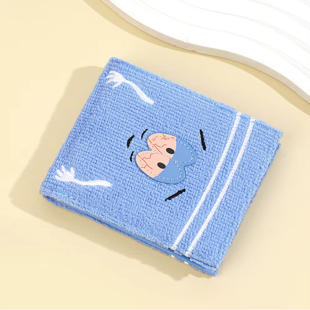 Portefeuille de dessin animé en peluche pour femmes