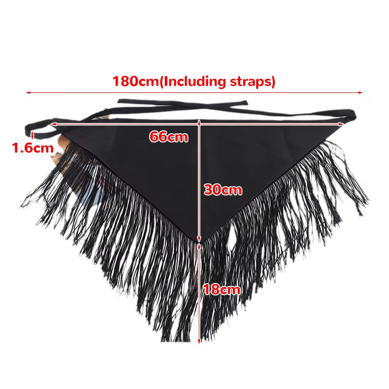 Femmes rétro glands ceinture large ceinture danse hanche écharpe mode Triangle frange Corset chemise jupes robe décor taille ceinture