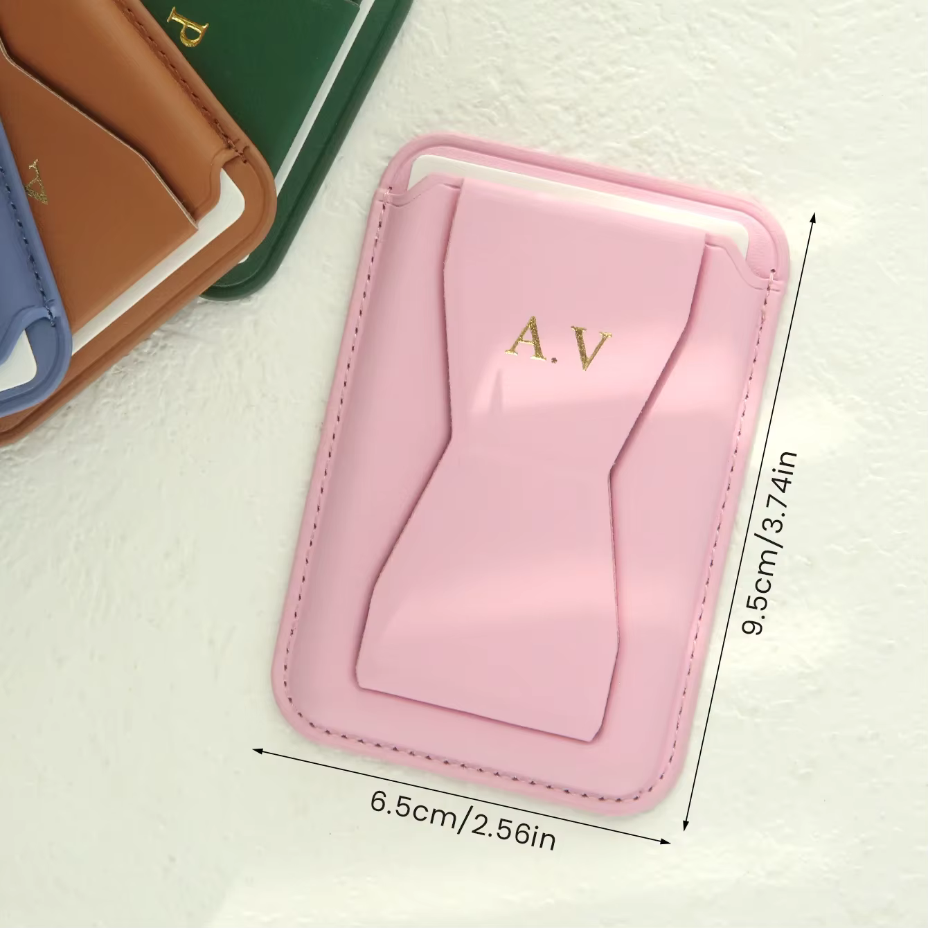 Portefeuille personnalisé avec nom en or