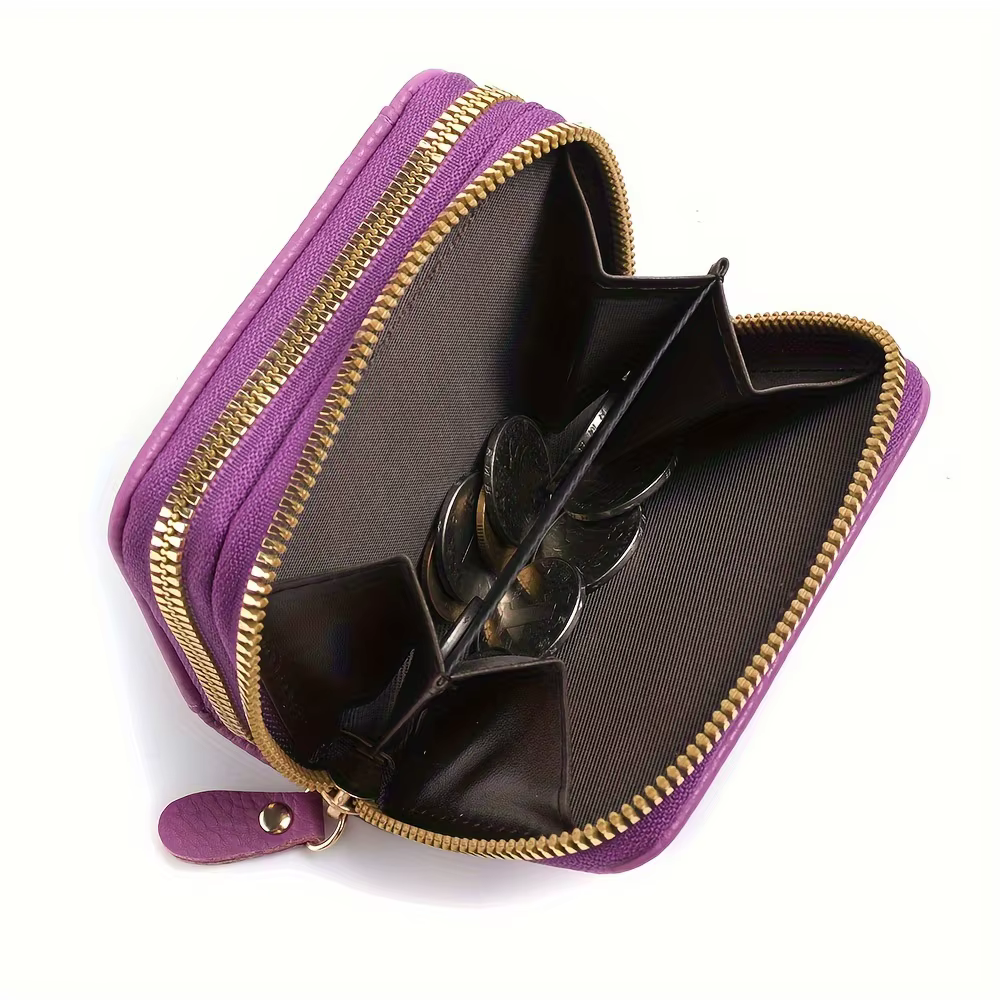 Porte-cartes de crédit en cuir pour femmes