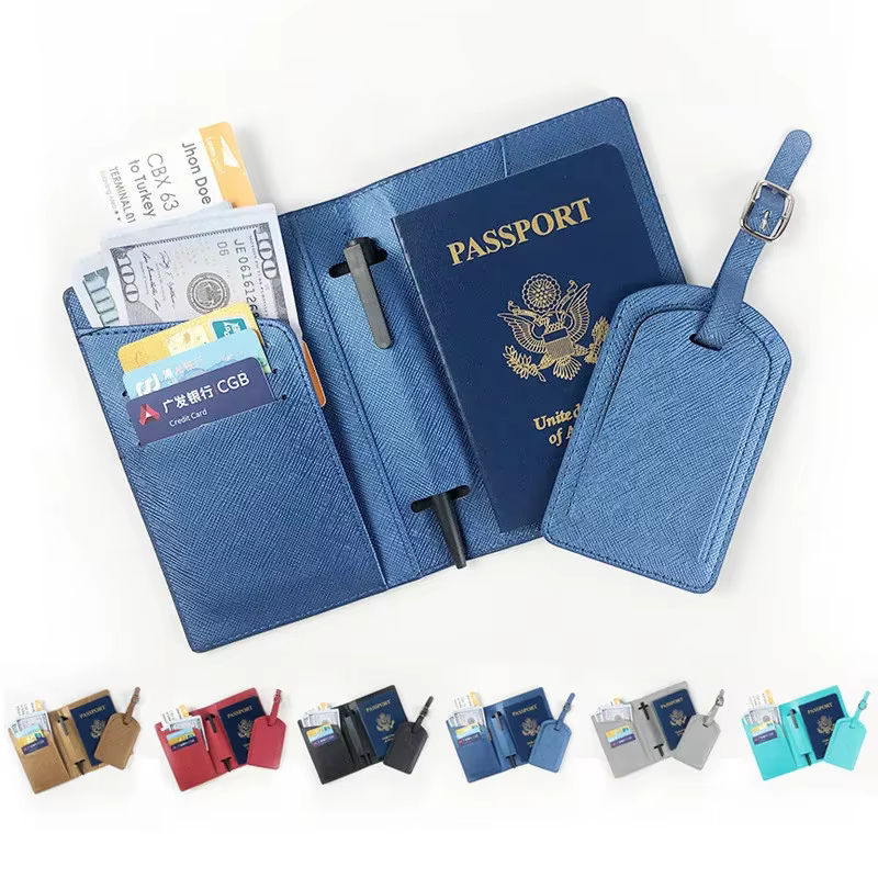 Étui porte-passeport de voyage photo personnalisé pour hommes et femmes