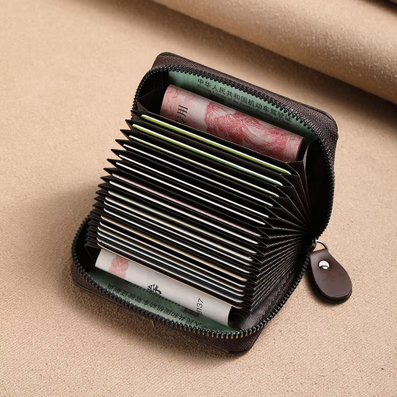 Porte-cartes de visite en cuir PU pour homme