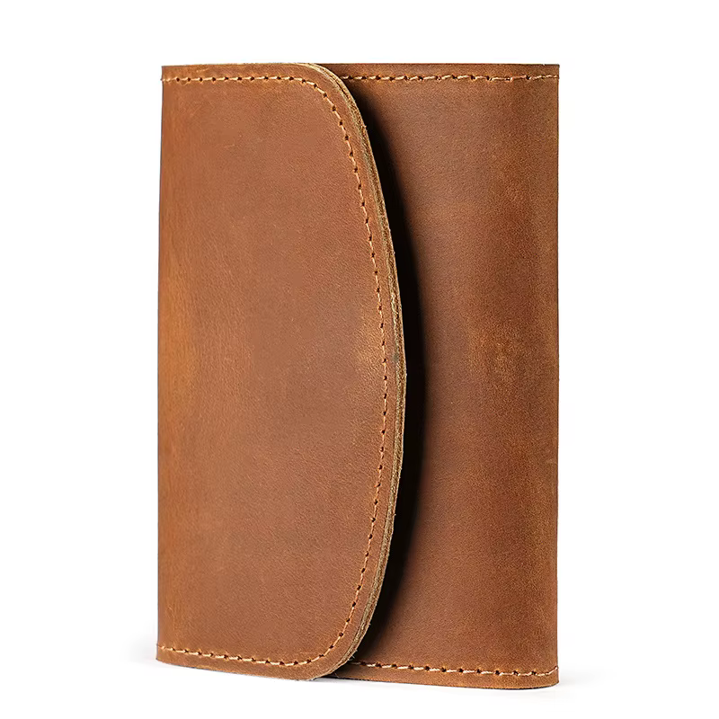 Vintage Crazy Horse cuir porte-carte de crédit portefeuille hommes véritable peau de vache mince ID VIP cartes de visite étui sac petites pièces de monnaie sacs à main
