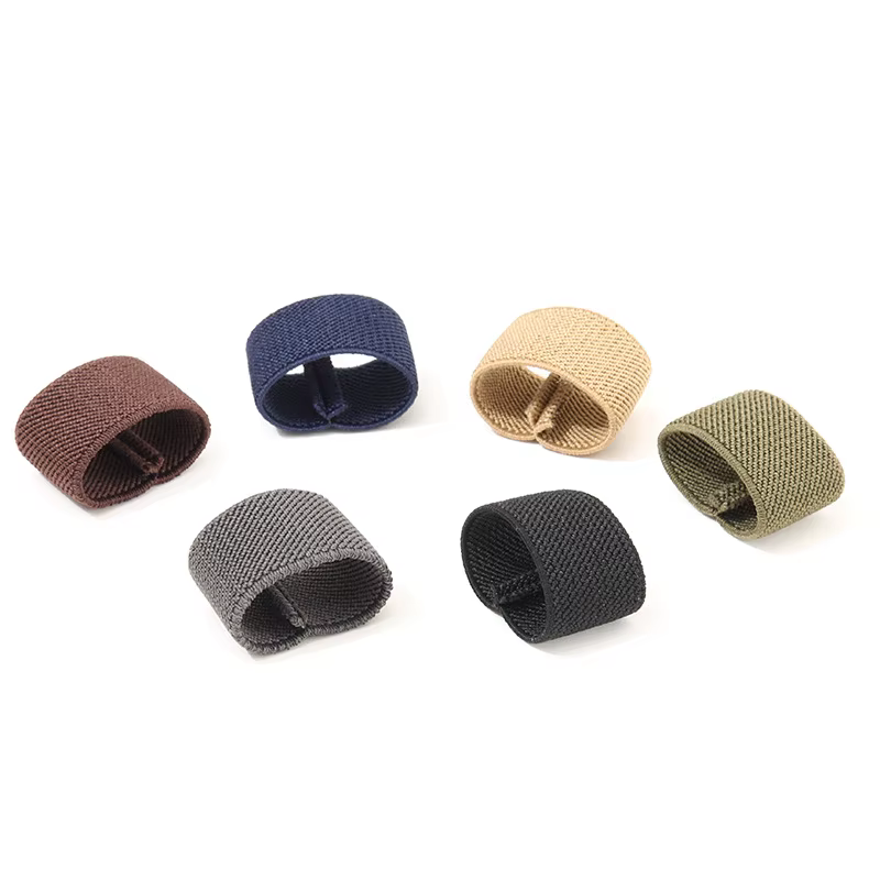 Ceintures élastiques en Nylon, boucle de taille, anneau d'élasticité, boucle fixe, boucles de ceinture de pantalon, sangle de maintien, bande en caoutchouc, Clip de queue