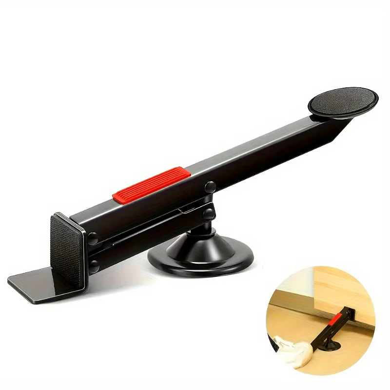 Outil d'installation de porte manuel robuste - Levier de porte en métal à poignée ergonomique pour portes en bois dur et en bois tendre, sans alimentation électrique