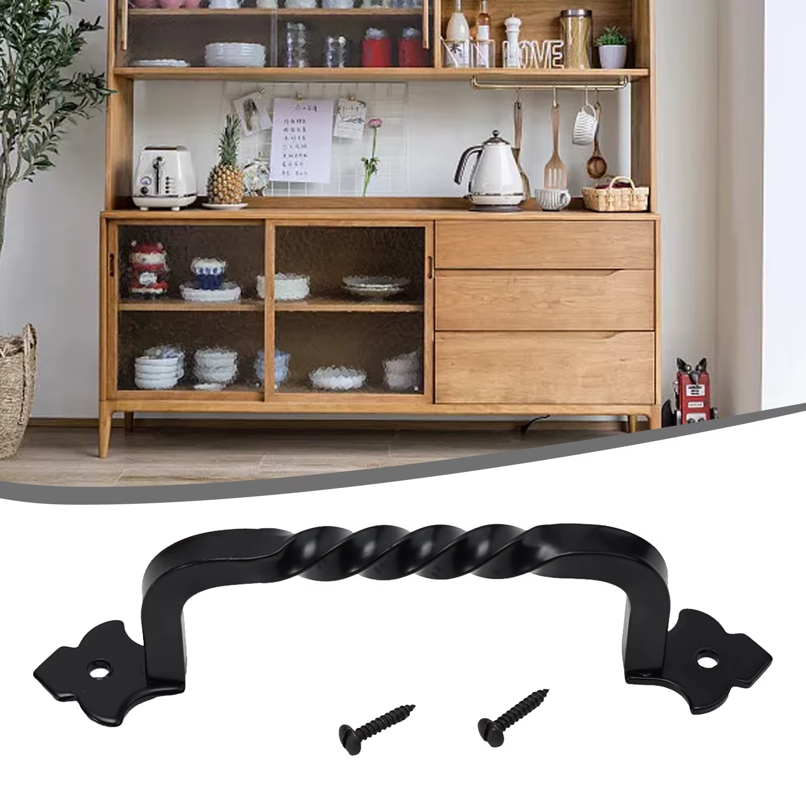 Poignée de porte de grange en acier massif pour abris de jardin, armoires, portes coulissantes, portes moustiquaires et applications de clôtures