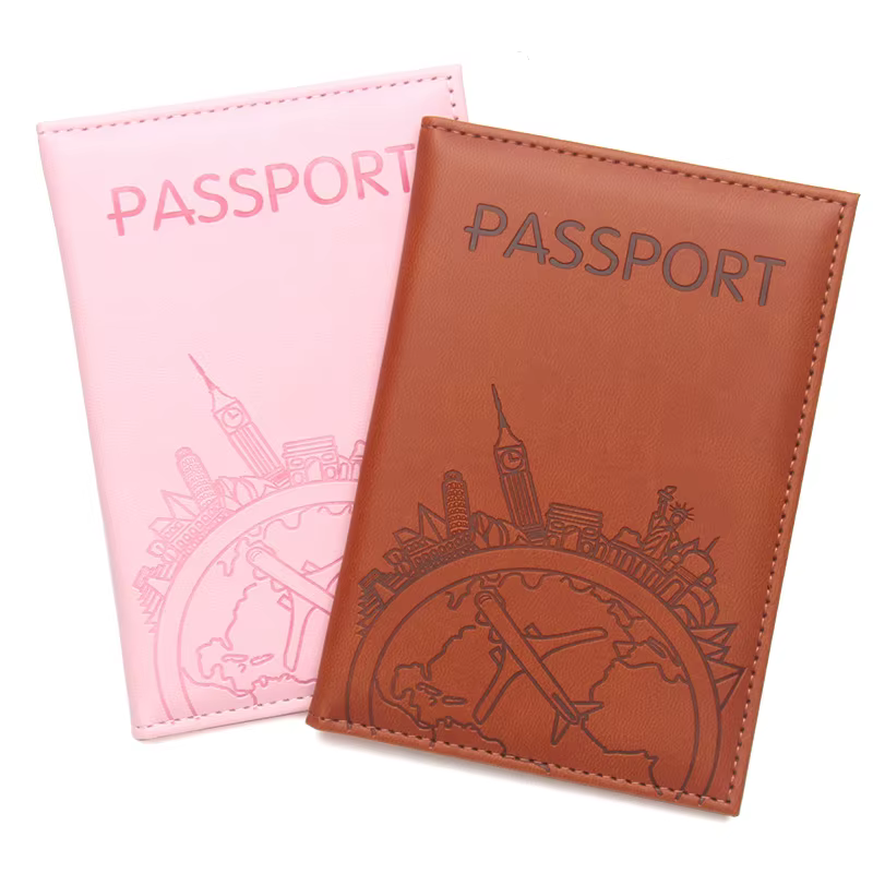 Porte-passeport en cuir