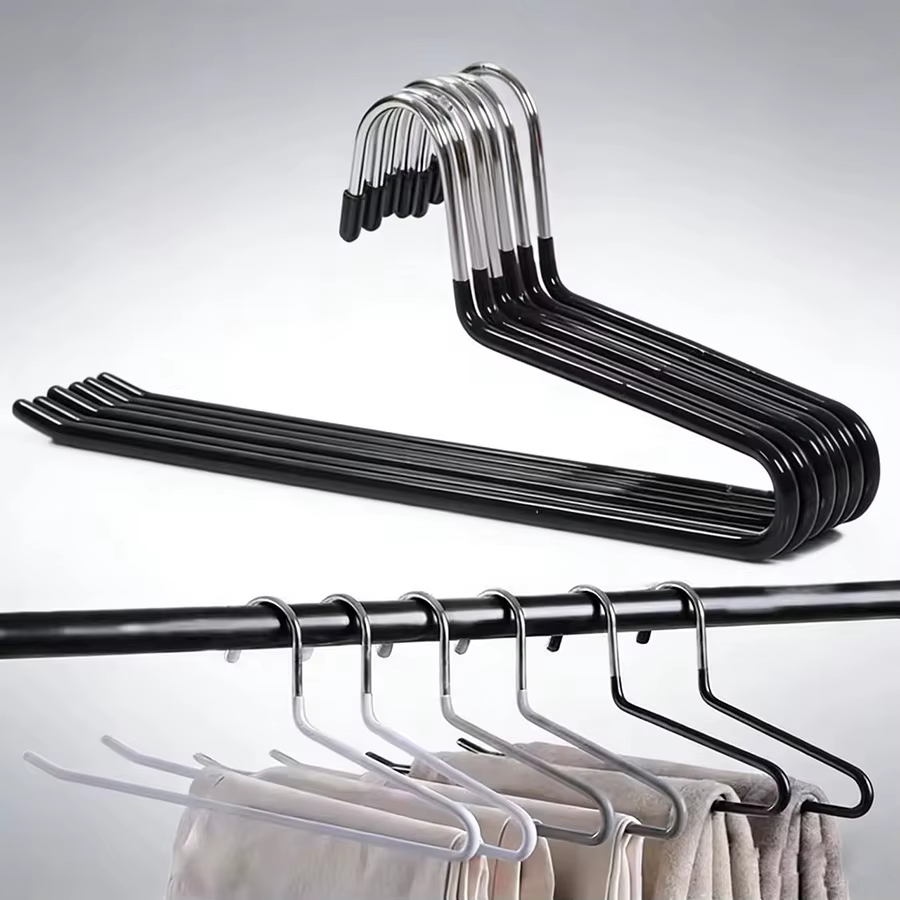 Cintre pour pantalons de Type oie, pour usage domestique, cintre pour pantalons, sans marquage, Clip antidérapant, porte-vêtements en plastique, rangement de placard