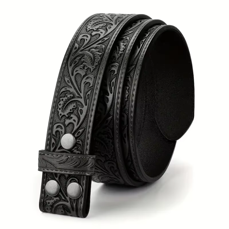Ceinture en cuir véritable sans boucle