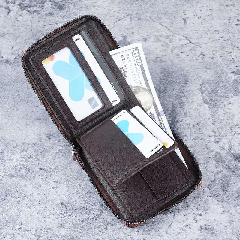 Portefeuille Homme 2026 Nouveau Style Court Tendance Grande Capacité Porte-Cartes en Cuir Souple Design Horizontal