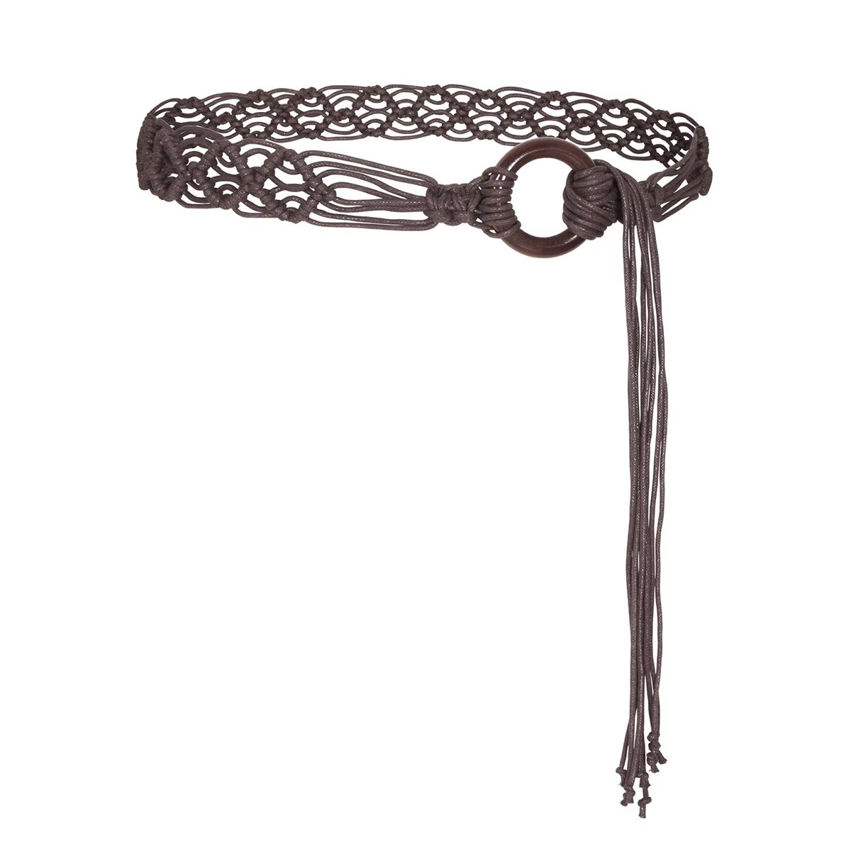 2025 nouveau bohème macramé tressé ceinture noir chameau Beige longue corde tissé noeud Style ethnique à la main vacances femmes ceintures BZ0003