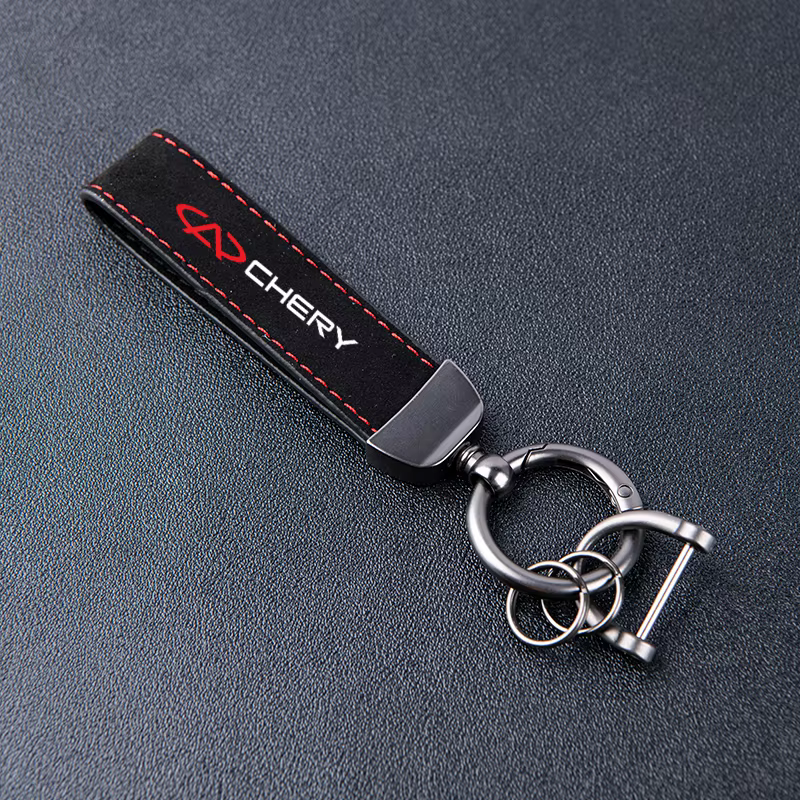 Porte-clés en cuir et daim pour Chery TIGGO 2 3 4 5 7 Pro 8 3X A1 QQ Arrizo
