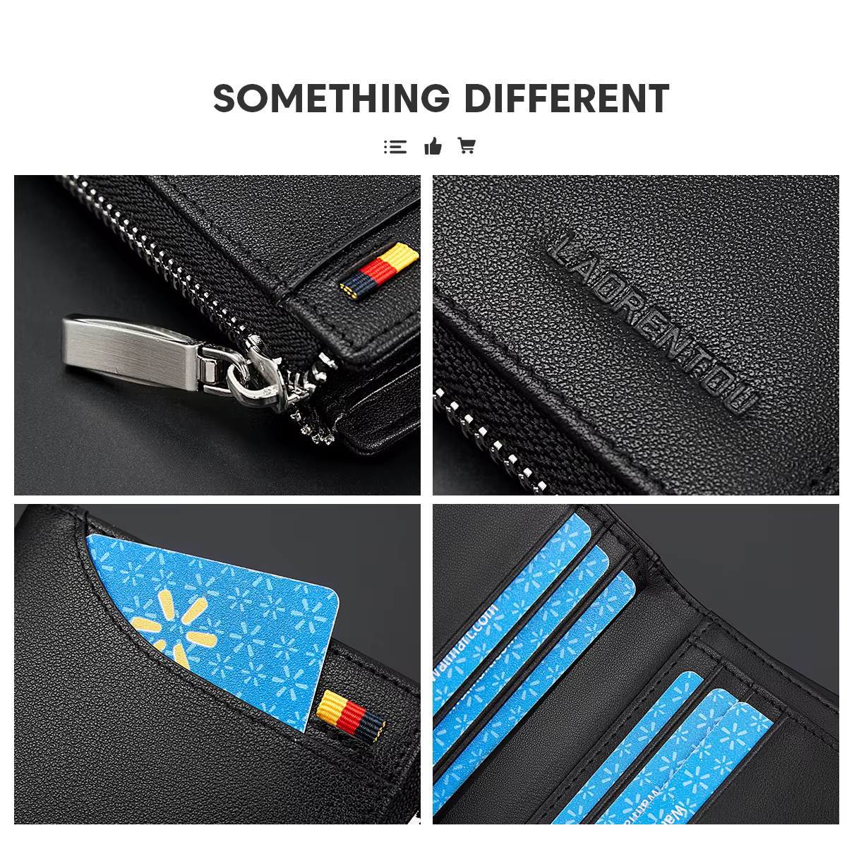 LAORENTOU portefeuille pour hommes en cuir véritable mode 2025 nouveau Design de haute qualité meilleur cadeau pour mari père luxe