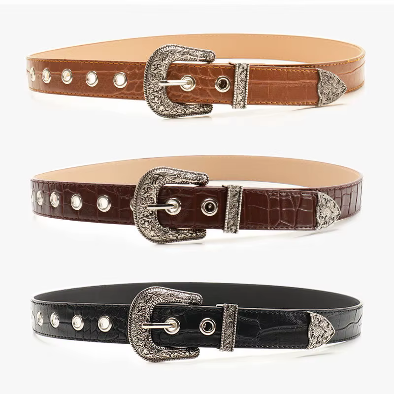 Ceinture gothique rétro noire pour femmes