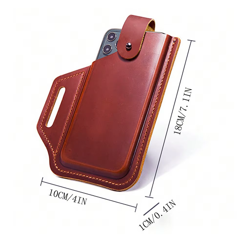 Pochette de téléphone de ceinture en cuir