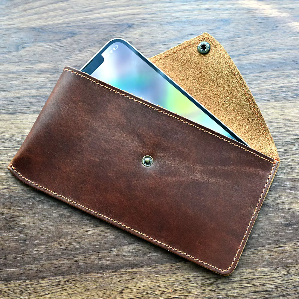 Portefeuille Long en Cuir Véritable pour Homme