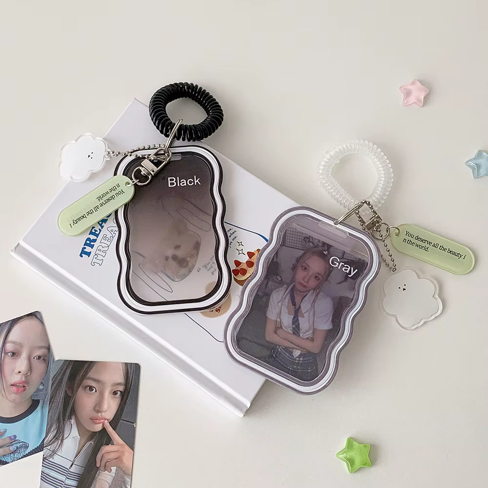 Porte-carte à motif ondulé Simple de Style coréen