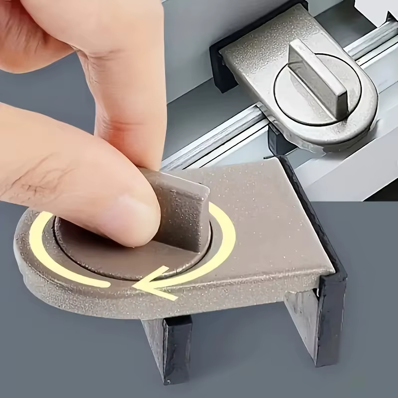 Loquet de sécurité bidirectionnel en alliage d'aluminium pour portes et fenêtres coulissantes, anti-effraction, anti-pincement, protection enfant et animal domestique