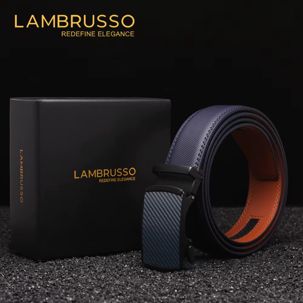 Ceinture en cuir véritable LAMBRUSSO pour homme