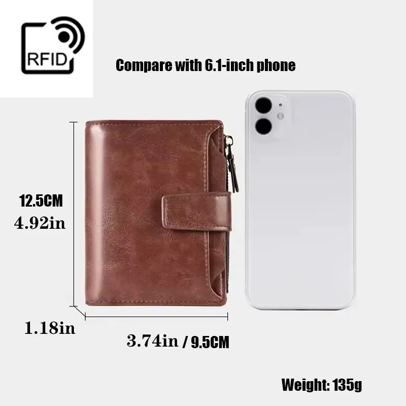 Porte-monnaie homme portefeuille RFID antivol