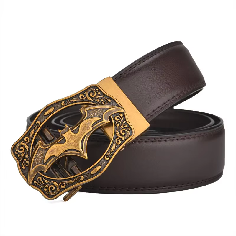 Ceinture vintage en cuir véritable pour homme