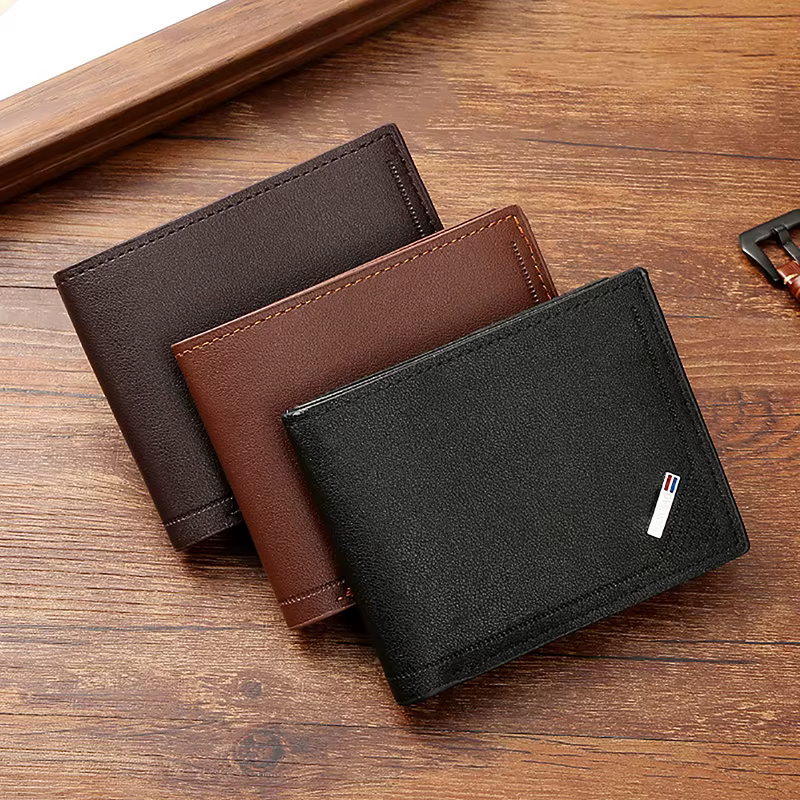 Portefeuille Vintage en cuir PU minimaliste pour hommes