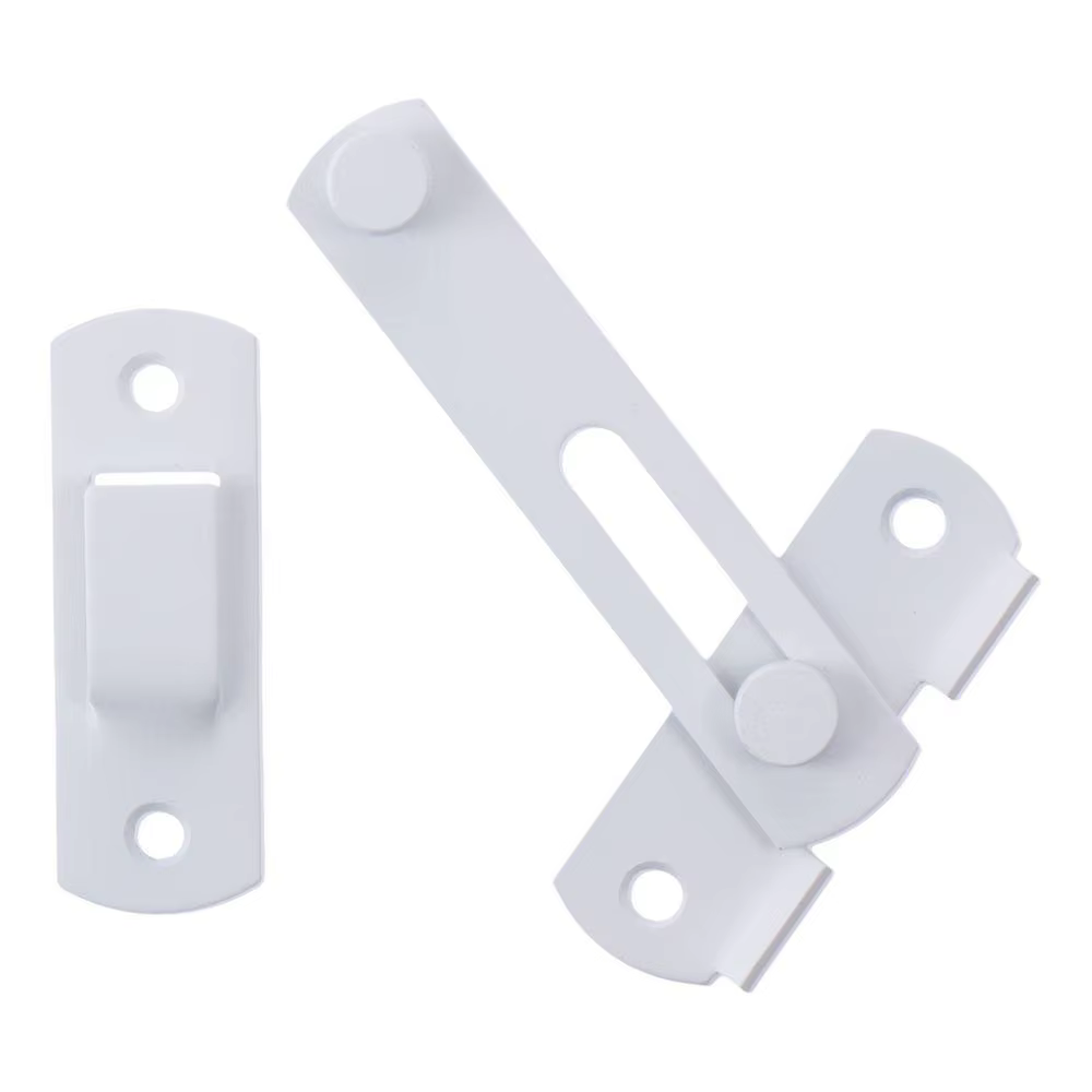 Loquet de porte universel en acier inoxydable blanc, loquet de verrouillage, loquet de flexion, porte de grange, 4 po