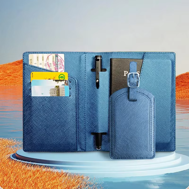 Étui porte-passeport de voyage photo personnalisé pour hommes et femmes