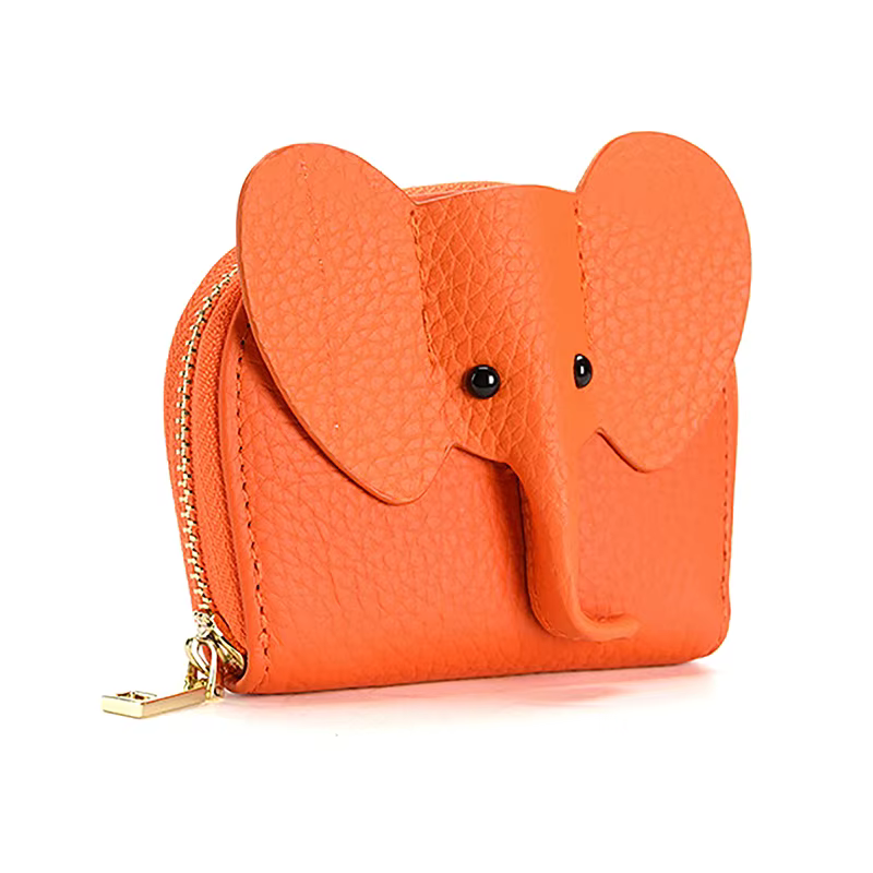 Porte-cartes en cuir de vachette véritable pour femme