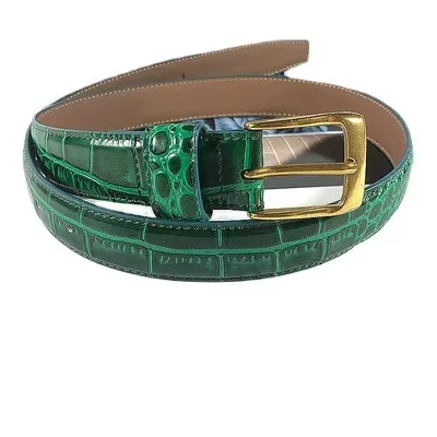White Red Green Crocodile Grain Real Leather Waist Belt Women Casual Jean Strap Belts Plus Large Size Alligator Pattern Cinture