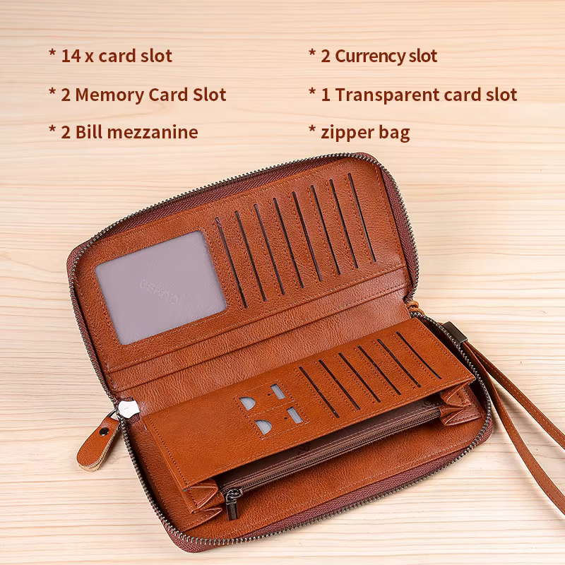 Portefeuille en cuir pour hommes