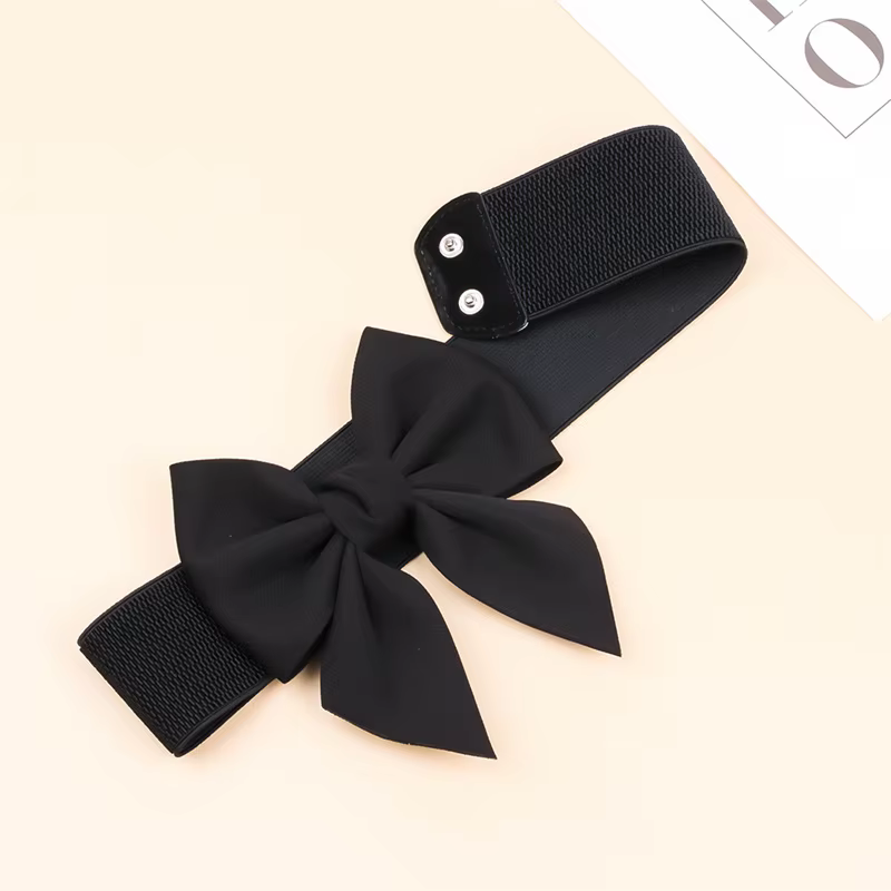 Ceinture à gros nœud élastique pour femme