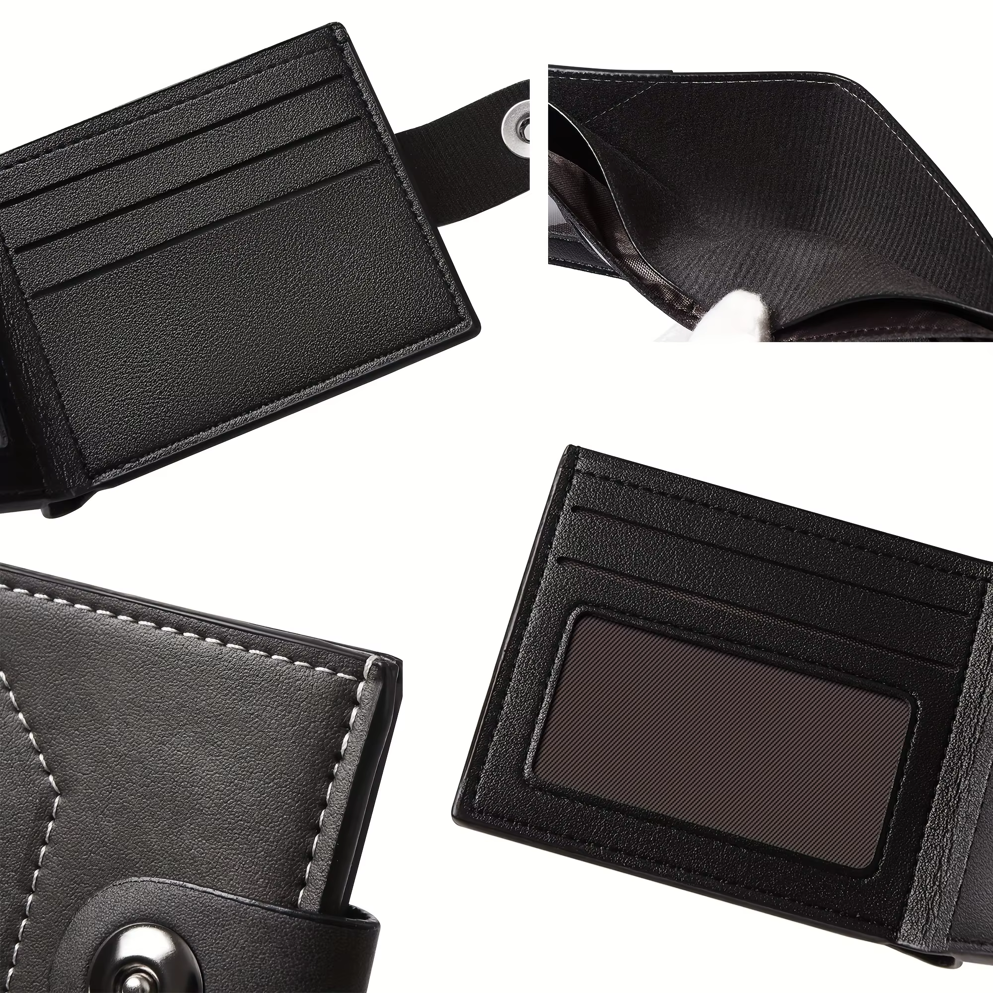 Portefeuille court pour homme en cuir PU personnalisé