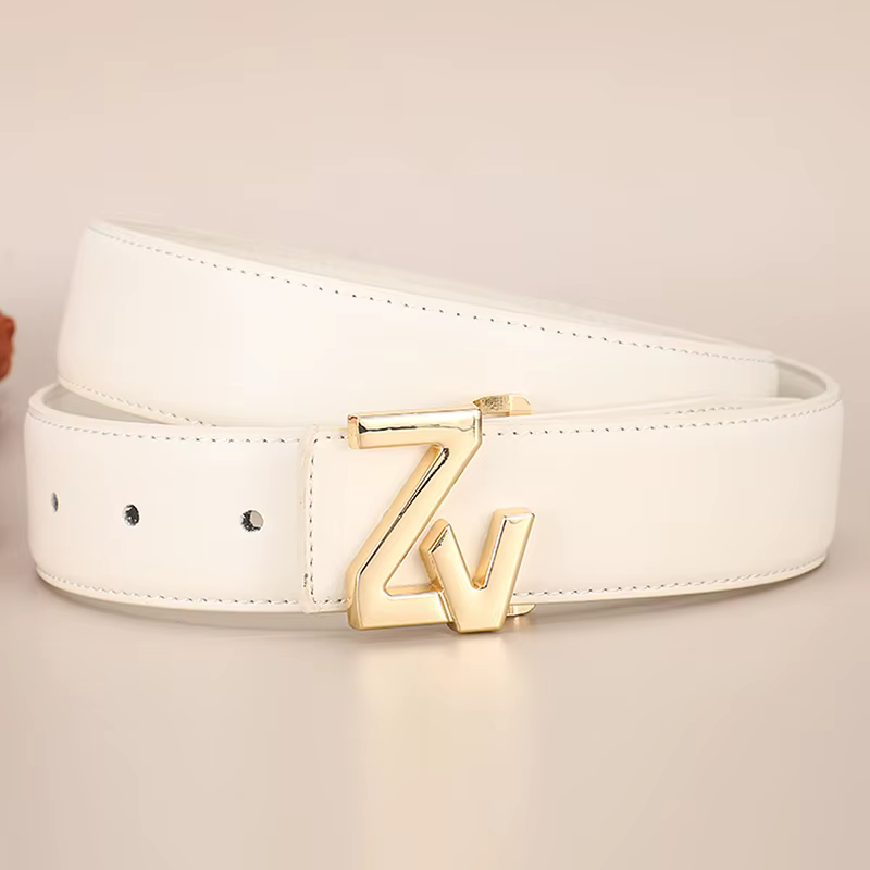 Nouvelle ceinture en cuir large de 34mm pour femmes