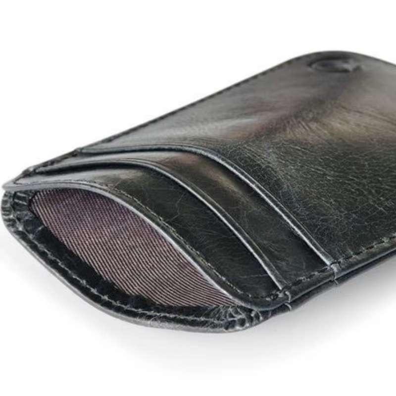 Portefeuille souple Super mince en cuir véritable pour hommes et femmes