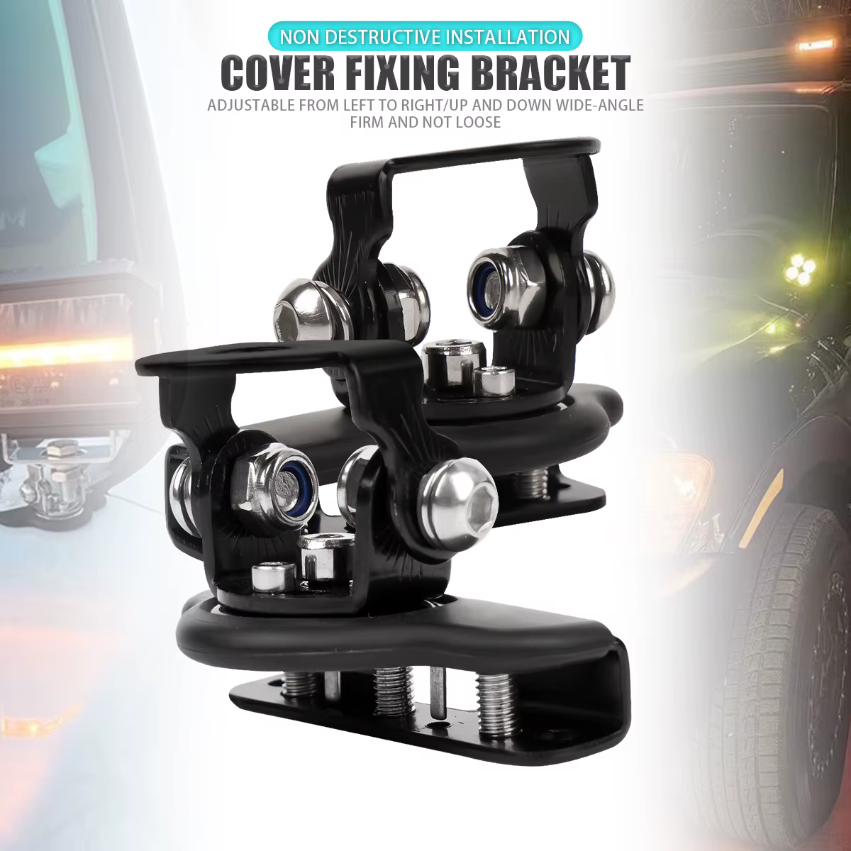 Support de montage de lampe de travail LED, support à pince pour tout-terrain SUV ATV 4WD universel 4x4, accessoires automobiles, support de projecteur