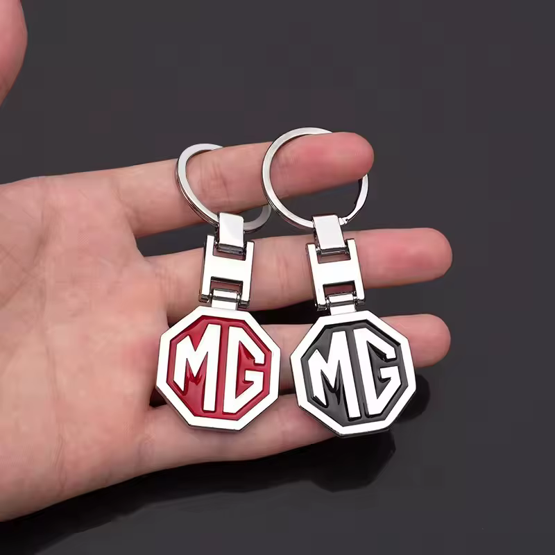 Porte-clés en métal 3D avec logo pour MG HS MG4 EV Cyber X MARVEL R ZS ES5 ONE Cyberster MG3 MG5 MG7