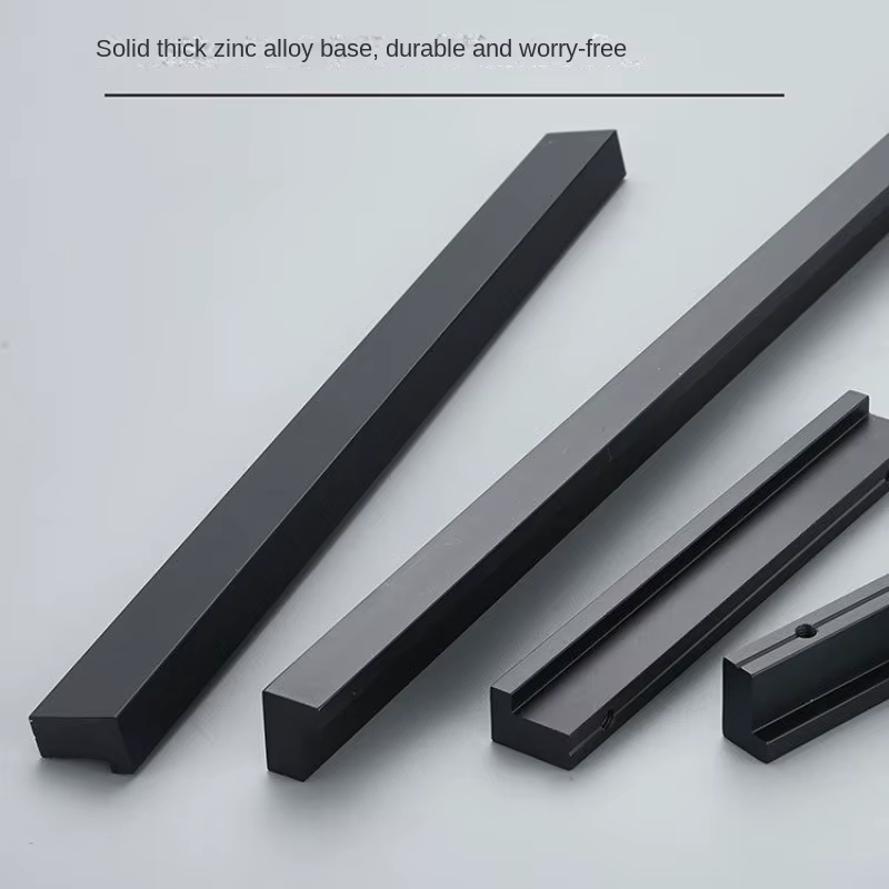 Poignée de porte minimaliste en aluminium, poignée d'armoire moderne, petite quincaillerie MELPulls, noir, argent, armoire