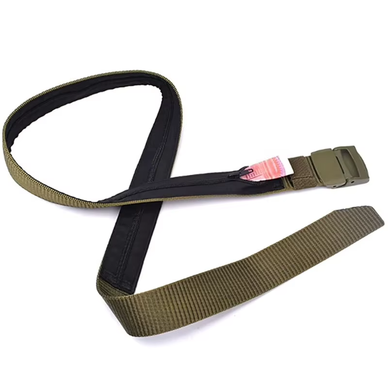 Voyage caché argent Anti-vol ceinture de taille bricolage sangle