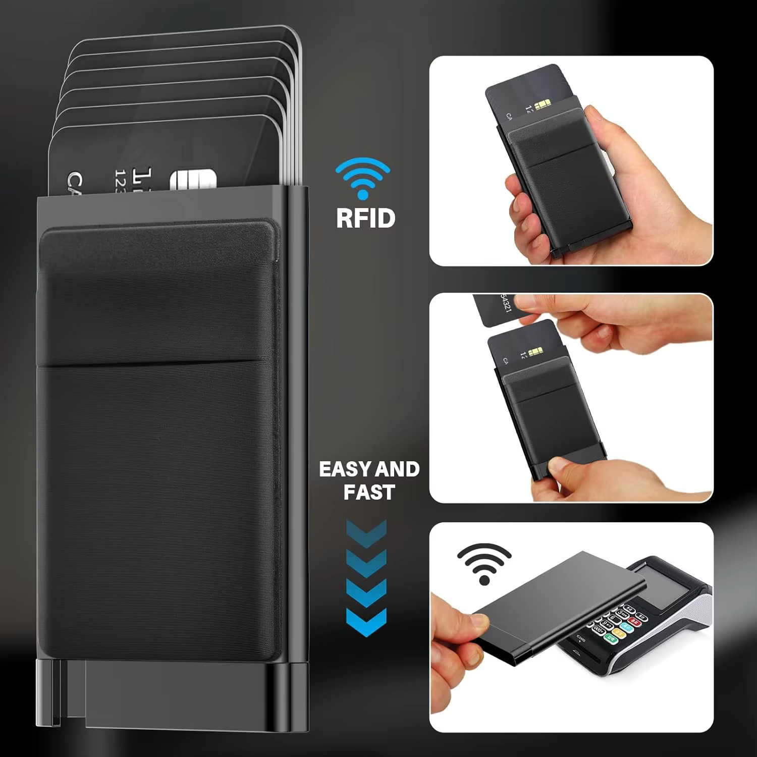 Porte-cartes antivol avec protection RFID