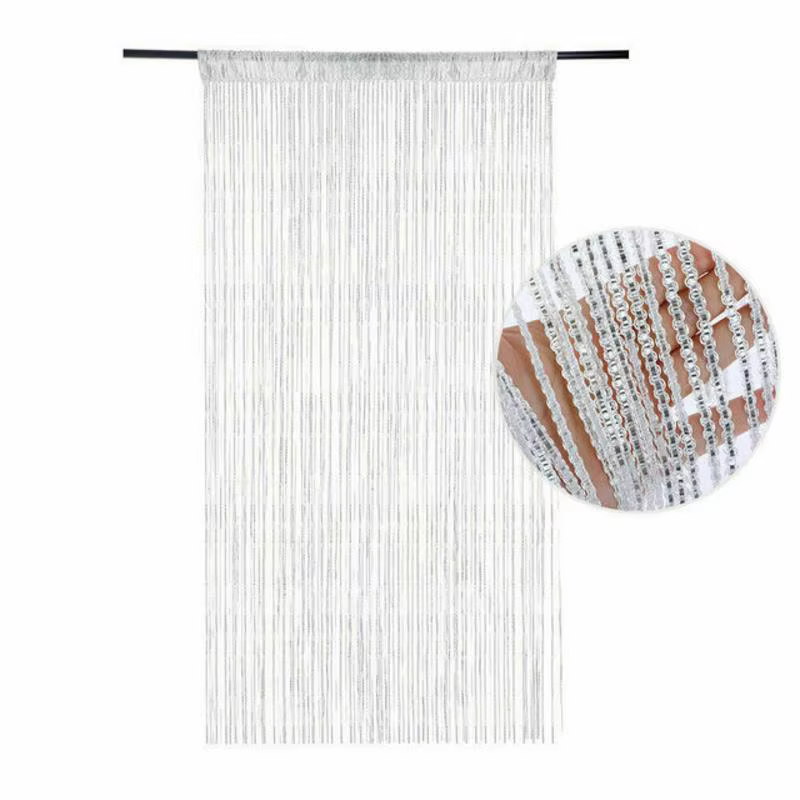 Rideau perlé pour porte et fenêtre, 100x200cm, chaîne, été, mouche, insecte, écran, pompon, panneau, décoration d'intérieur