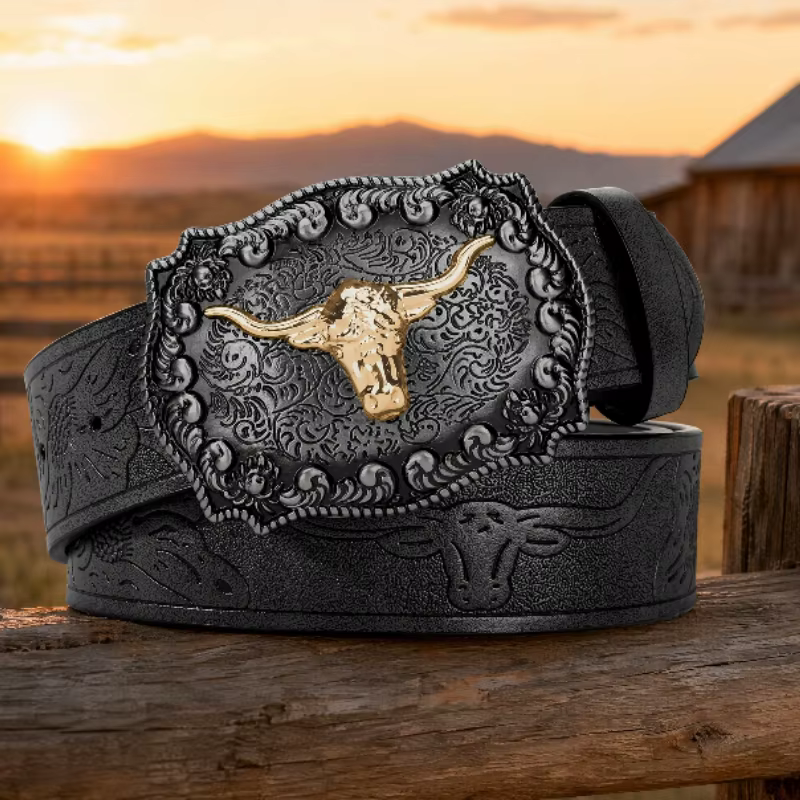 Nouvelle ceinture de cowboy western pour homme