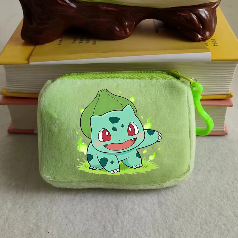 Porte-monnaie Anime Pokémon pour fille et garçon, mini portefeuille court, porte-clés, fermeture éclair, pochette pour femme, porte-cartes d'identité, pochette à monnaie rose, petites trousses de maqu