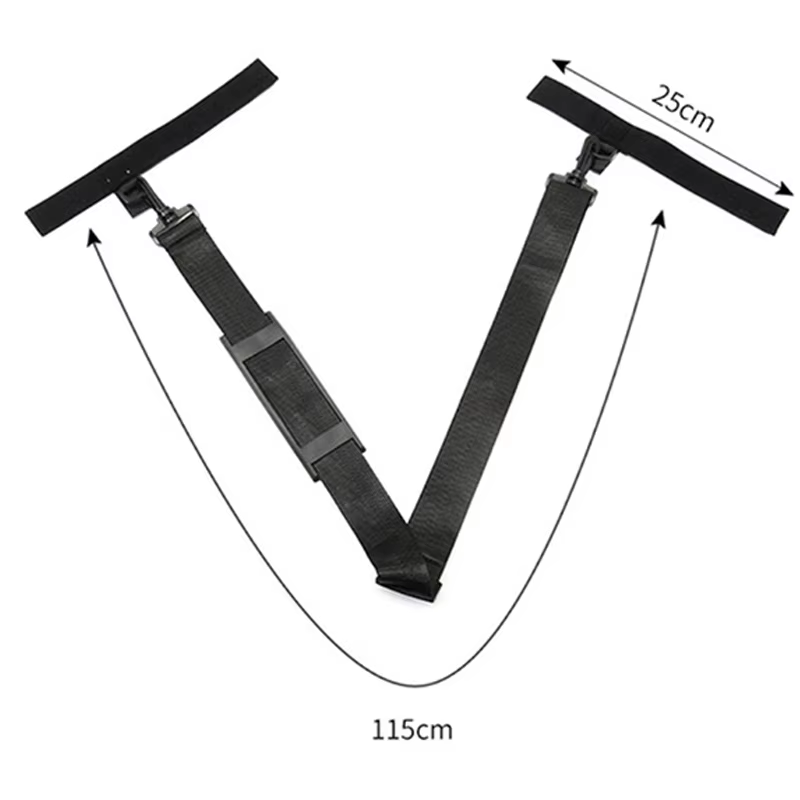 Sangle de transport pour canne à pêche, ceinture d'épaule, outils de sécurité, support de canne en nylon, ceinture de taille, accessoires de pêche