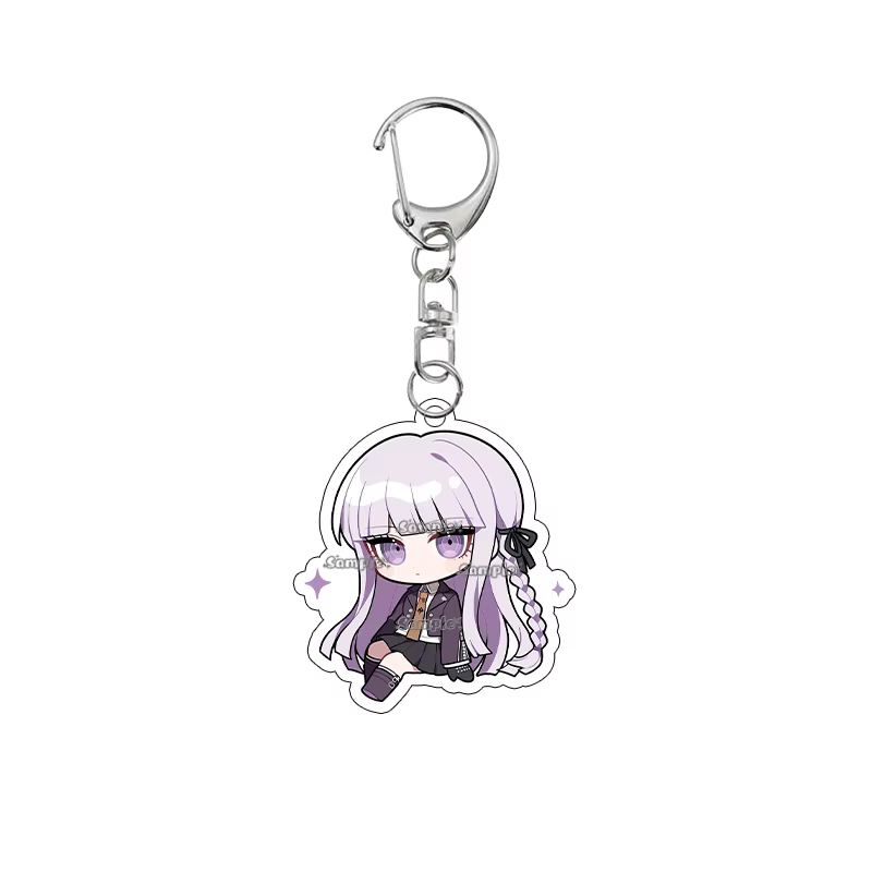 Porte-clés en acrylique version Q de personnage de dessin animé Kawaii Danganronpa Kyoko Kirigiri, accessoire mignon, pendentif, ornement