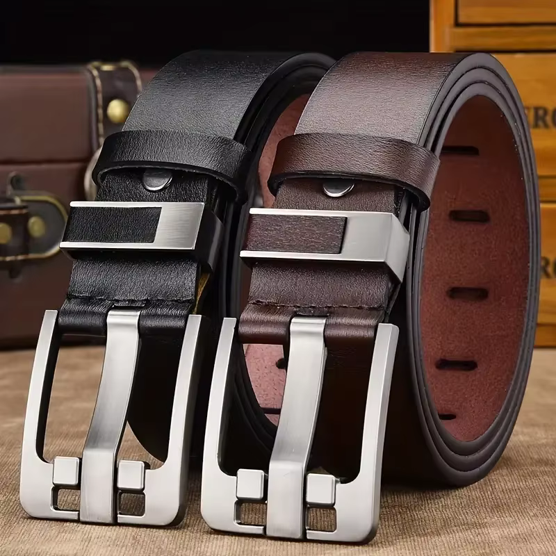 Ceinture de luxe pour hommes, en cuir, boucle ardillon en métal, haute qualité, marque célèbre de styliste, sangle de taille pour Jeans