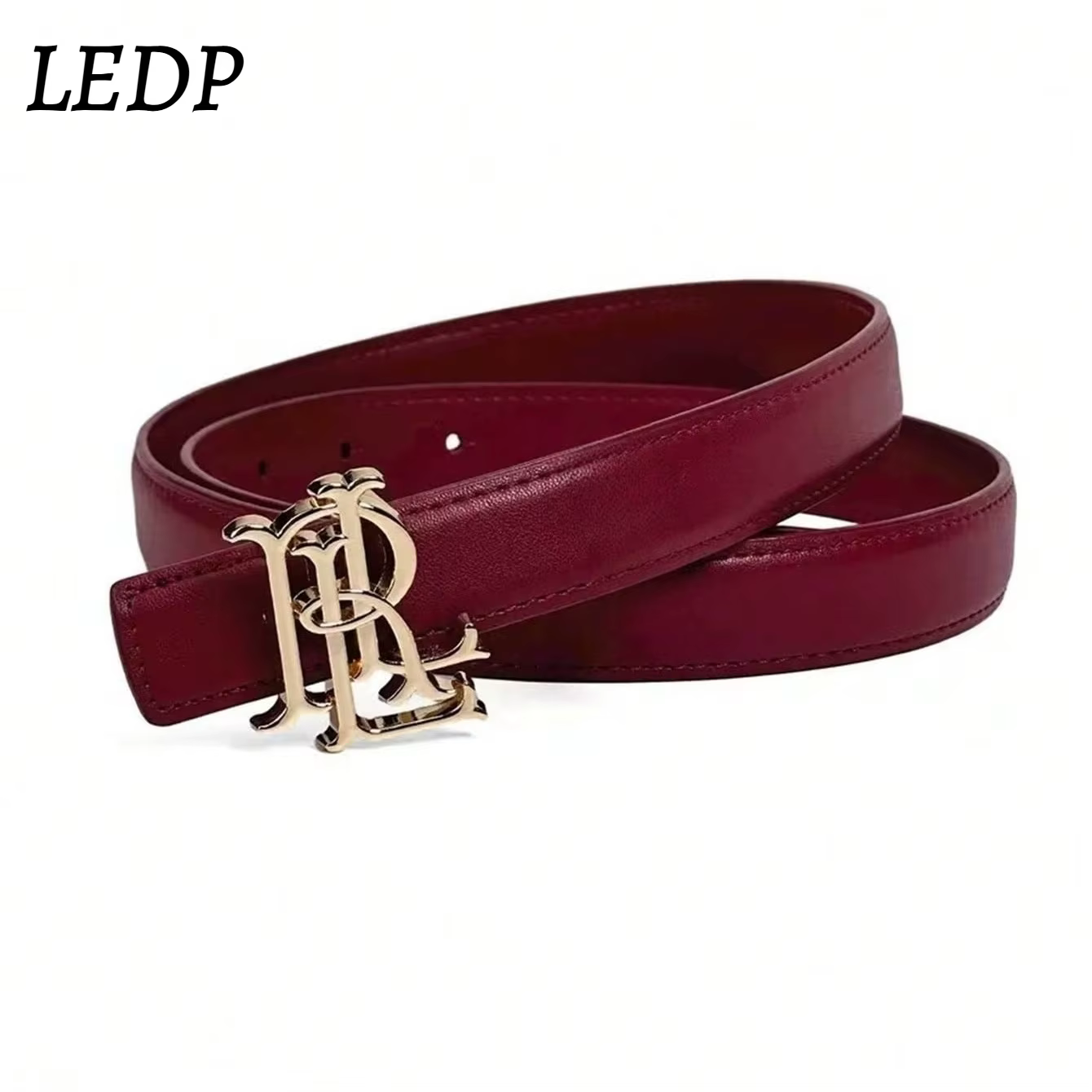 Ceinture en cuir véritable pour femme 2026 – 2,5 cm de large, boucle en alliage doré, design minimaliste de luxe, coutures de qualité supérieure, élégante