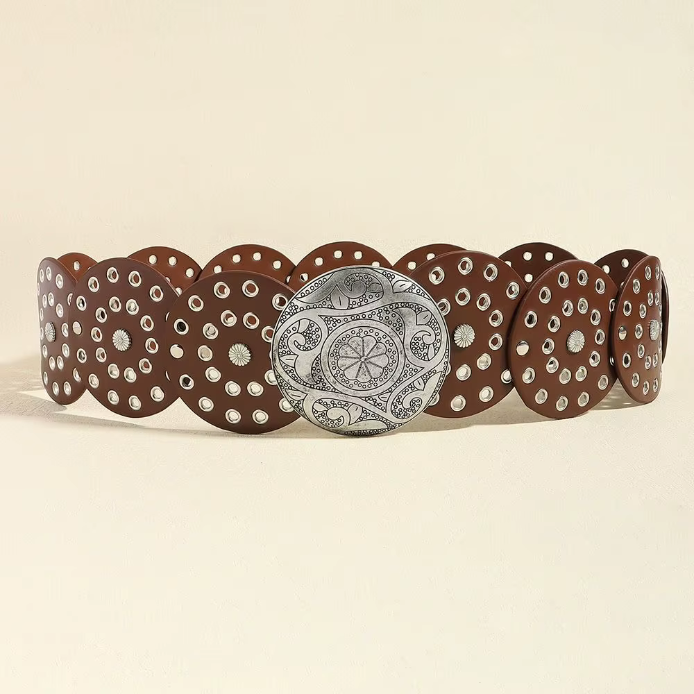 Ceinture Ajustable Vintage en PU pour Femme